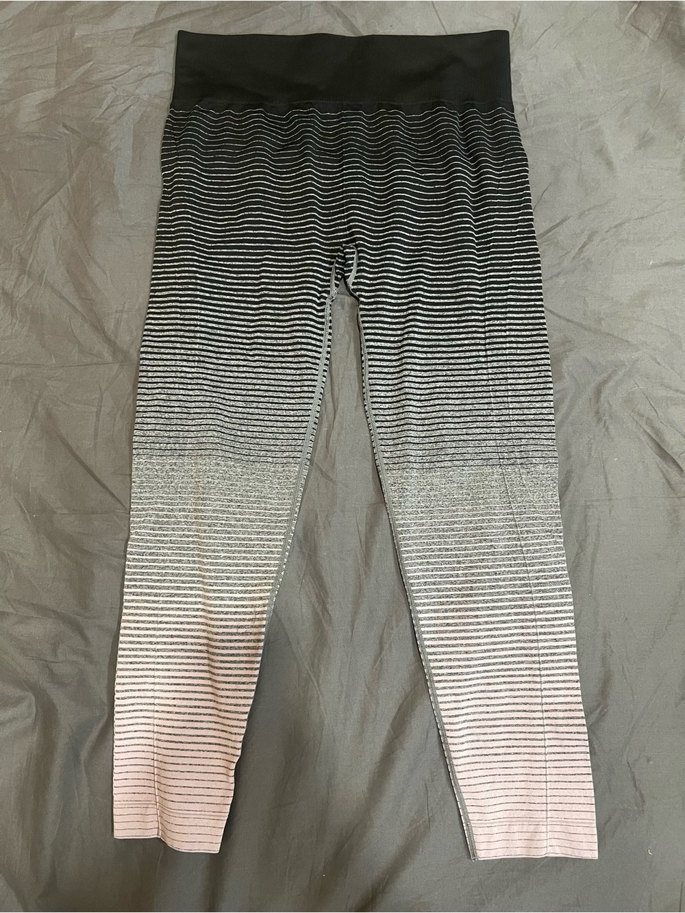 Marika Black, Pink & Gray Striped Women’s Leggings